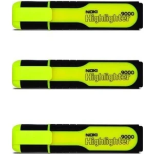Highlighter Fosforlu Kalem Sarı 9000S 3 Lü Set