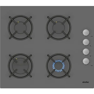 3537 Ng 60 cm Silver Cam Ankastre Ocak