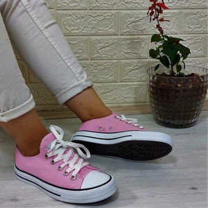 554 Pembe Kısa Unisex Sneaker Keten Spor Ayakkabı