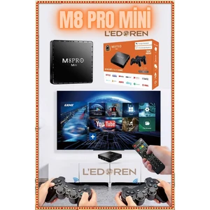 Android Tv Box 2.4g 10K Ultra Hd 2gb Ram 64GB Hafıza 10000 Retro Oyunlu Konsol Game Stick M8 Pro Mini