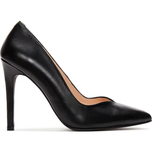 Kadın Siyah Deri Stiletto
