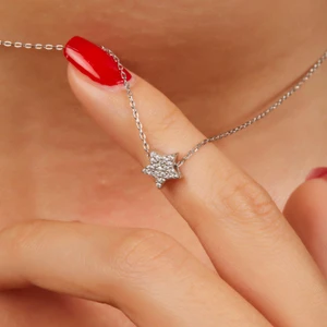 Joy of Jade Marie Kolye 1 Mikron Rodyum Kaplama (925 Ayar Gümüş Üzerine) Zirkonyum