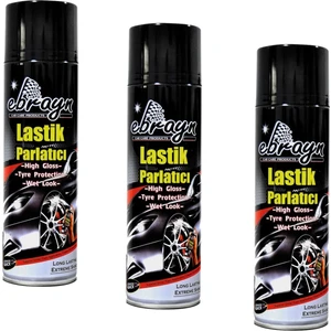 Premium Lastik Parlatıcı Tampon Parlatıcı Koruyucu Aerosol Sprey 500 ml Kaliteli 3 Adet