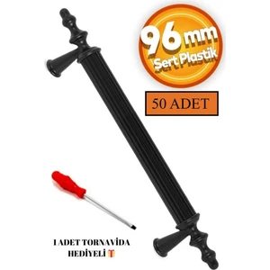 Eco Shop 96 mm Polimer Dolap Kulpu 50 Adet Vidalı  - 4X100 Tornavida Hediyeli