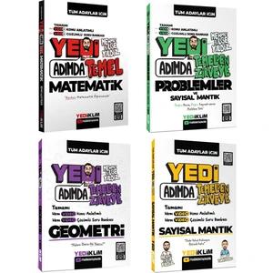Yediiklim Yayınları Tüm Adaylar İçin Yedi Adımda Temel Matematik – Problemler – Geometri – Sayısal Mantık Tamamı Video Çözümlü Set
