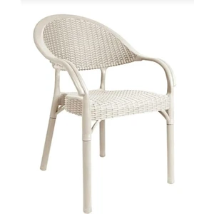 Nar Sokağı Bambu Rattan Kollu Sandalye Koltuk Kapiçino
