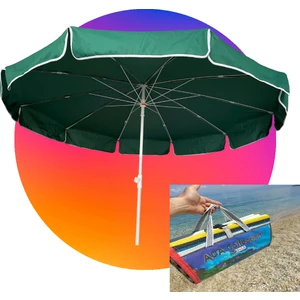 Zey Camping 200CM Plaj Balkon Bahçe Semşiyesi ve + 2x1.5 Metre Çantalı Hasır