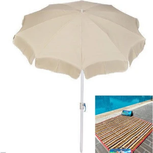 Zey Camping 200CM Plaj Balkon Bahçe Semşiyesi ve + 2x1.5 Metre Çantalı Hasır