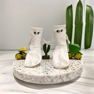 Bust Socks Beyaz Mıknatıslı El Ele Tutuşan Çorap Mıknatıslı Çorap Arkadaşlık Spor Çorabı Sevgili Çorabı 1 Çift