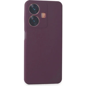 Case World Caseworld Realme C55 Kapak Içi Kadife Kamera Korumalı Lansman Silikon Kılıf - Mürdüm