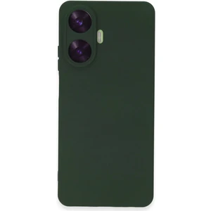 Case World Caseworld Realme C55 Kapak Içi Kadife Kamera Korumalı Lansman Silikon Kılıf - Koyu Yeşil