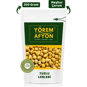 Yörem Afyon Meşhur Çorum Tuzlu Çifte Kavrulmuş Iri Boy Sarı Leblebi | 200GR