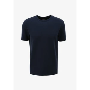 Bisiklet Yaka Düz Lacivert Erkek T-Shirt F4SM-TST 0436