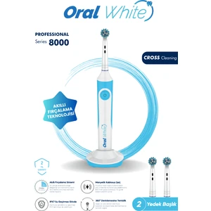 Oral White Professional Series 8000 Şarjlı Diş Fırçası Mavi