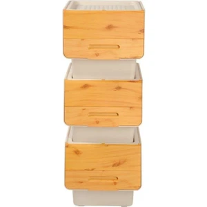 Free Box Bambu Görünümlü Çok Amaçlı Düzenleyici Organizer 3*33 Lt