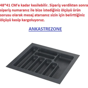 Plastik Antrasit Kaşıklık 540X490MM