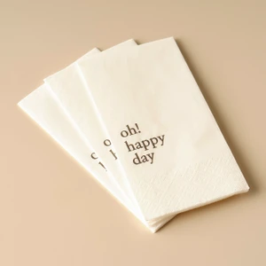 Bella Maison Oh Happy Day 100'lü Kağıt Peçete Beyaz (33x33 cm)