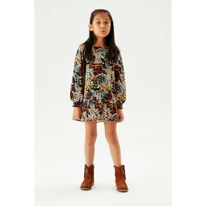 Kız Çocuk Desenli Elbise 23FW1TJ4903