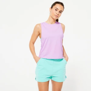 Domyos Kadın Lila Crop Top Atlet - Fitness Hafif Antrenman