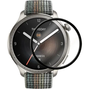 Amazfit Balance Tam Kaplayan Kavisli Ekran Koruyucu 3D Pet Film - Siyah AL3385