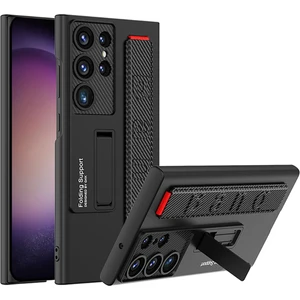 Samsung Galaxy S23 Ultra Uyumlu El Tutamaçlı Standlı Mat Görünümlü Telefon Kılıfı Kapak