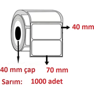Özsaraç Etiket 40X70 Kuşe Barkod Etiketi  1000  Li Sarım