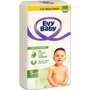 Evy Babybebek Bezi 3'lü Fırsat Paketi 5 Numara 132 Adet