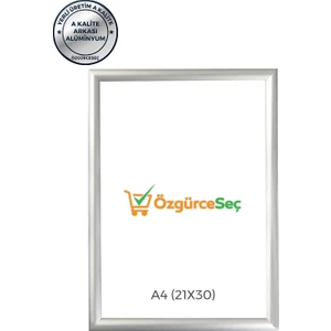 A4 (21x30) Gri Alüminyum Çerçeve Açılır Kapanır Gönye Köşe 25MM