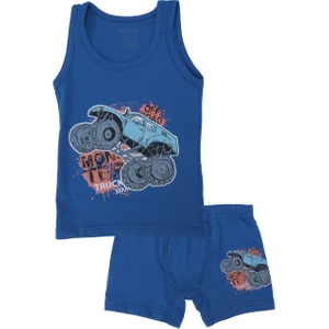 Erkek Çocuk Off Road Desenli Atlet Boxer 2'li Alt Üst Takım