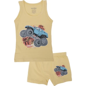 Erkek Çocuk Off Road Desenli Atlet Boxer 2'li Alt Üst Takım