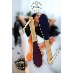 % 100 Doğal Premium Ahşap (Iroko Ağacından) Çift Taraflı Ayak Topuk Törpüsü