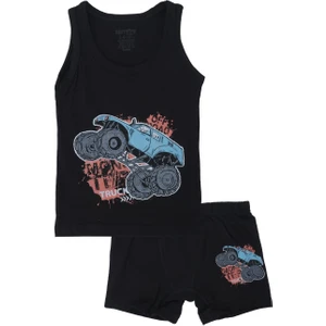Erkek Çocuk Off Road Desenli Atlet Boxer 2'li Alt Üst Takım