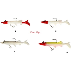 3552 Bobo Pike Soft 10CM 17GR Turna Silikonu Suni Yem Balık