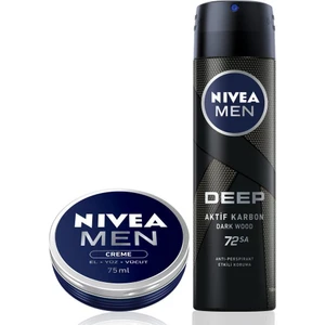 Men Erkek Sprey Deodorant Deep Dimension 150ML ve Nemlendirici Erkek Bakım Kremi 75ML