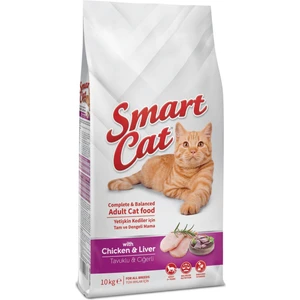Smart Cat Tavuk Etli ve Ciğerli Yetişkin Kedi Maması 10 kg