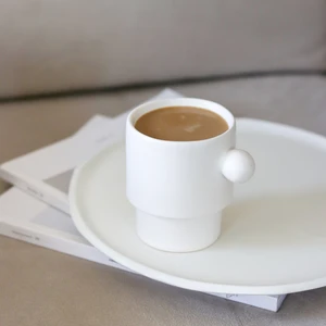 Beige & Stone Colorfull Coffe Collection Top Kulplu El Yapımı Seramik Kupa