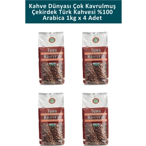 Kahve Dünyası Çok Kavrulmuş Türk Kahvesi 1 kg x 4 Adet