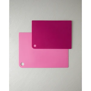 English Home Cut Me Plastik 2'li Kesme Tahtası Pembe