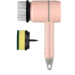 Şarjlı 4 Başlıklı Otomatik Temizlik Fırçası Pembe
