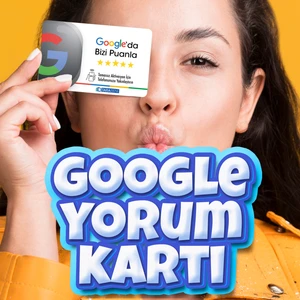 Google Yorum Kartı (Google Puanlama Kartı - Google Yorum Alma - Qr Kod Yorum Alma Kartı - Google Nfc Yorum Kartı)