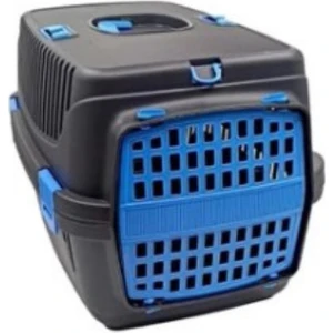 Pet Carrier Kedi ve Köpekler Için Plastik Taşıma Çantası Seyahat Çantası Mavi
