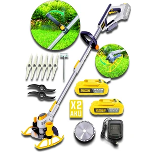 Spech Power Spark 999VF Dijital Devir Göstergeli 2x Akülü Kenar Ot Çalı Biçme Makinesi
