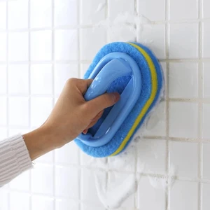 Dayanıklı Sünger Fırça 3 Katlı Lavabo Mutfak Banyo Bulaşık Yıkama Fırçası