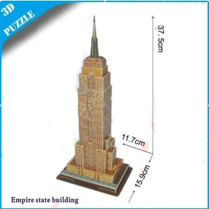 Amerika Klasik Binalar Serisi Empire State Binası Maketi 3D Puzzle 3 Boyutlu Yapboz