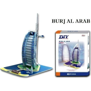 3D Puzzle 3 Boyutlu Maket Burç El Arap Dubai Yedi Yıldızlı Otel
