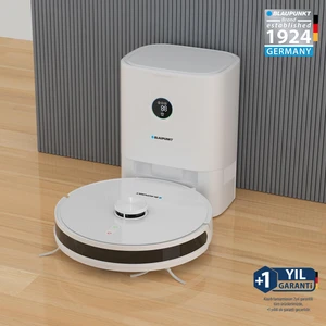 S40 Robomaster Çöp Istasyonlu Akıllı Robot Süpürge Beyaz