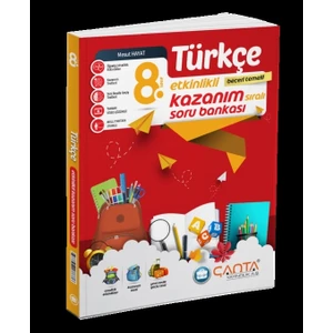 Çanta Yayınları 8. Sınıf Türkçe Etkinlikli Kazanım Sıralı Soru Bankası