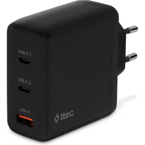 Smartcharger Trio Gan 120W Pd Seyahat Hızlı Şarj Aleti 2 Usb-C+Usb-A
