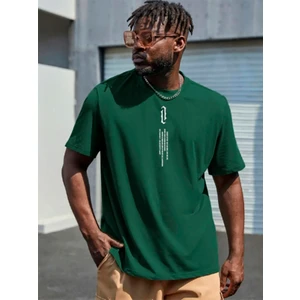 Dikey Baskılı Erkek T-Shirt