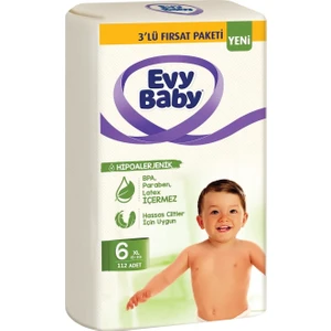 Evy Baby Bebek Bezi 3'lü Fırsat Paketi 6 Numara 112 Adet